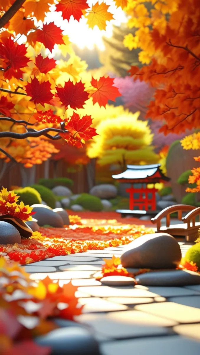 紅葉の庭園のイメージ